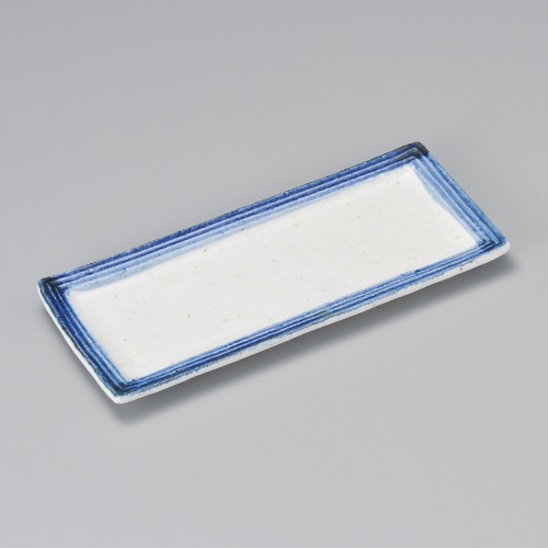 23101-031 灰白ゴスリム型さんま皿|業務用食器カタログ陶里30号
