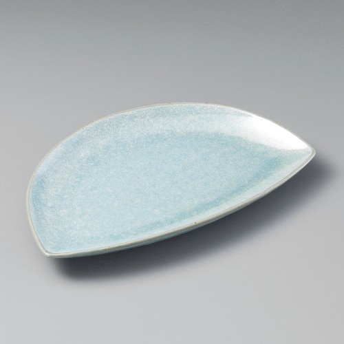 24117-031 ブルーカイラギ半月皿|業務用食器カタログ陶里30号