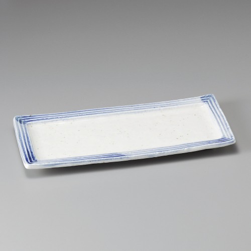 27204-491 灰白ゴスリム型さんま皿|業務用食器カタログ陶里30号