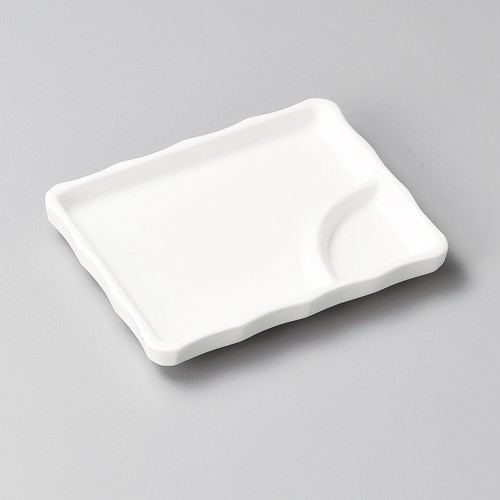 28014-091 白磁5.5長角仕切皿|業務用食器カタログ陶里30号