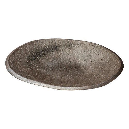 28603-431 黒銀彩12.0変形大皿|業務用食器カタログ陶里30号