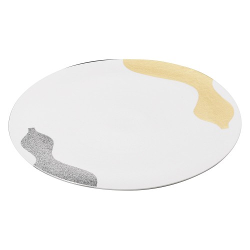 28908-471 ひさご金銀フラット皿-大|業務用食器カタログ陶里30号
