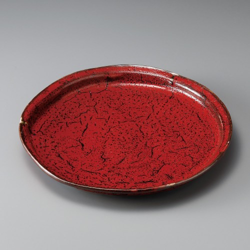 29009-541 紅柚子天目変型10.0丸皿|業務用食器カタログ陶里30号