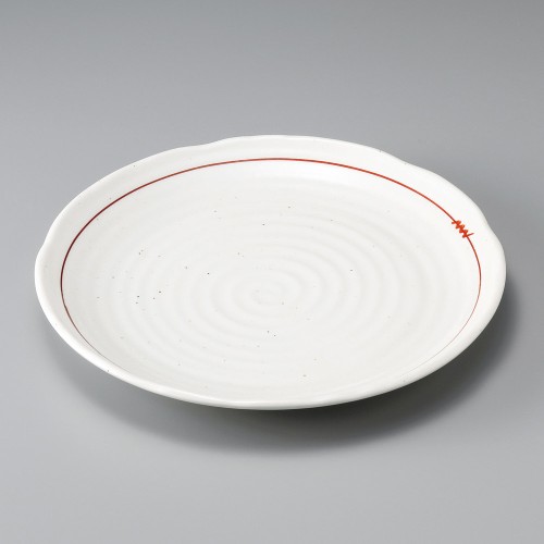 29112-601 赤結び8.0皿|業務用食器カタログ陶里30号