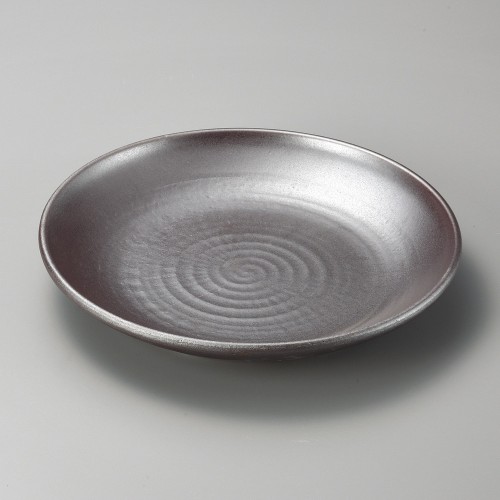29410-481 雄山黒釉10.0丸皿|業務用食器カタログ陶里30号