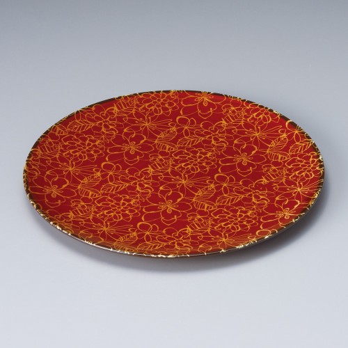 29601-101 ピコガーデン(赤)22.5㎝丸皿|業務用食器カタログ陶里30号