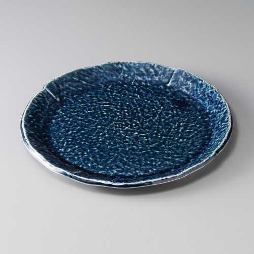 29712-131 紺釉7.0丸皿|業務用食器カタログ陶里30号