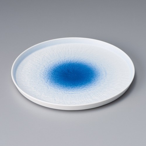 29806-541 白藍吹とちり切立8.5丸皿|業務用食器カタログ陶里30号