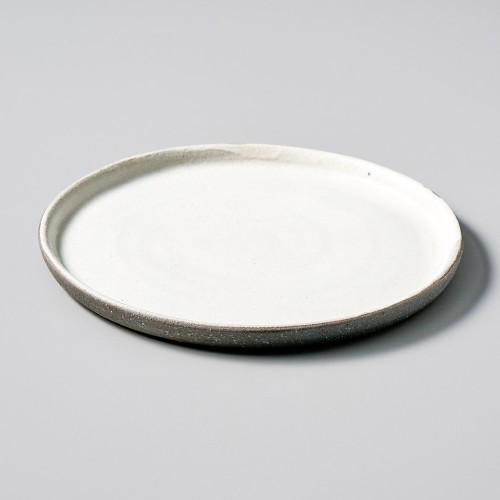 30018-431 黒銀彩粉引釉8.0丸皿|業務用食器カタログ陶里30号