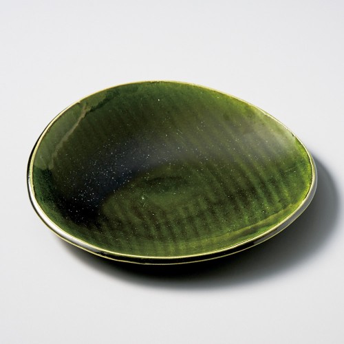 30119-081 織部楕円たわみ9寸皿|業務用食器カタログ陶里30号