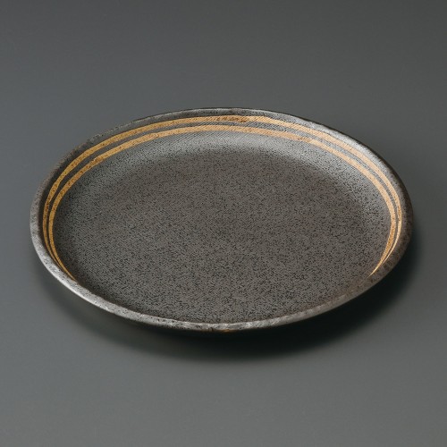 30209-341 黒ライン丸9.0皿|業務用食器カタログ陶里30号