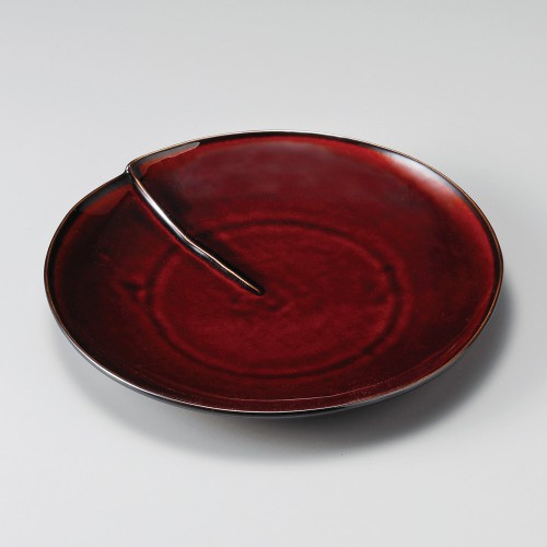 30325-601 うるし釉ハス大皿|業務用食器カタログ陶里30号