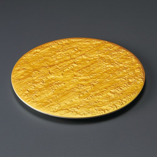 30401-471 ゴールド石肌24㎝丸皿|業務用食器カタログ陶里30号