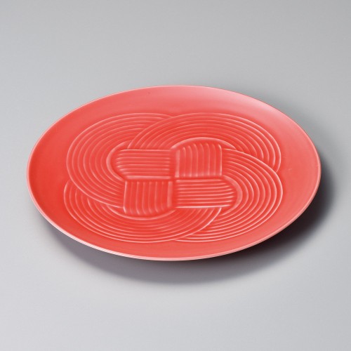 30408-081 赤結大皿|業務用食器カタログ陶里30号