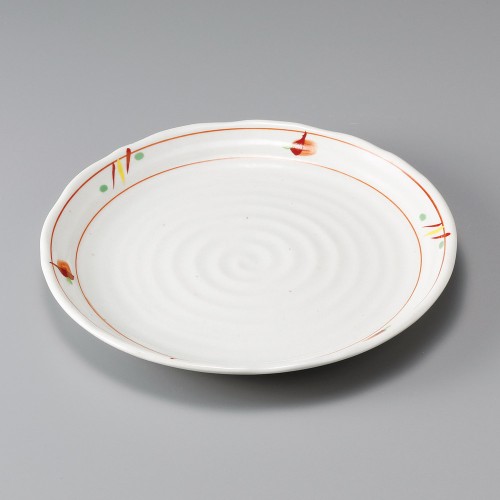 30723-021 赤絵平安5.0皿|業務用食器カタログ陶里30号