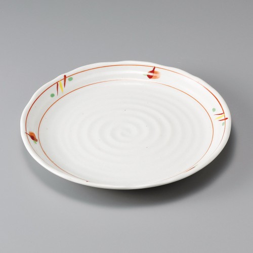30725-021 赤絵平安8.0皿|業務用食器カタログ陶里30号