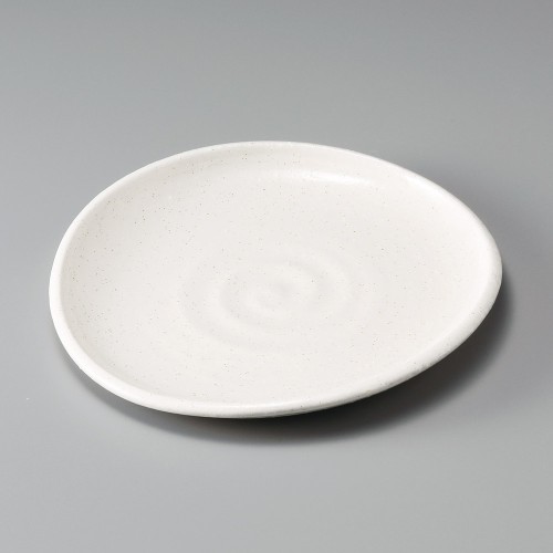 31313-601 斑点粉引たわみ大皿|業務用食器カタログ陶里30号