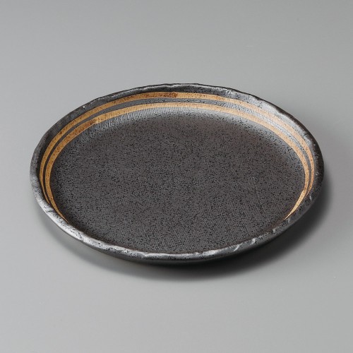 31921-341 黒ライン丸7.0皿|業務用食器カタログ陶里30号