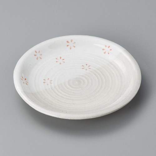 32005-321 粉引小紋6.5丸皿|業務用食器カタログ陶里30号