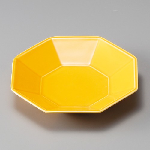 32212-461 黄釉 6.0八角皿|業務用食器カタログ陶里30号