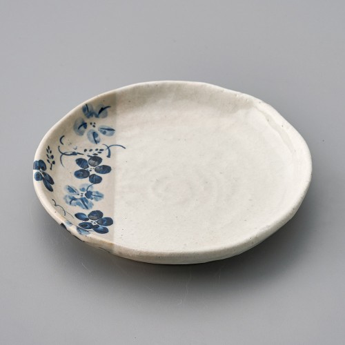 32421-321 雪化粧藍花6.0丸皿|業務用食器カタログ陶里30号