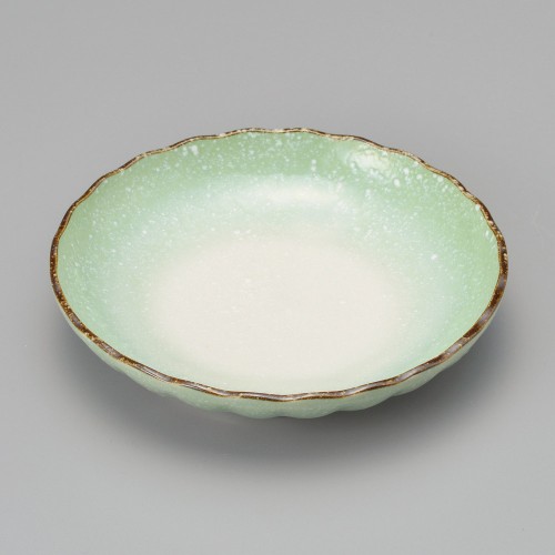 32617-131 小雪緑菊型4.0皿|業務用食器カタログ陶里30号