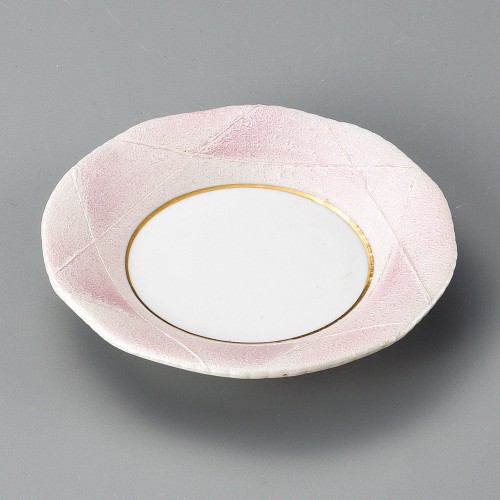 32702-181 ピンク銀彩フルーツ皿|業務用食器カタログ陶里30号