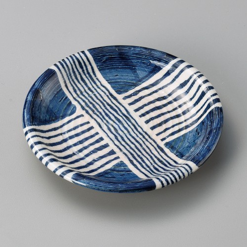 32824-321 藍模様5.0丸皿|業務用食器カタログ陶里30号