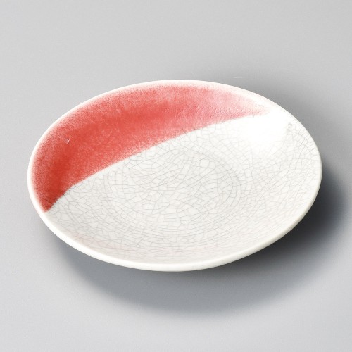 33115-281 墨貫入(赤)5.0丸皿|業務用食器カタログ陶里30号