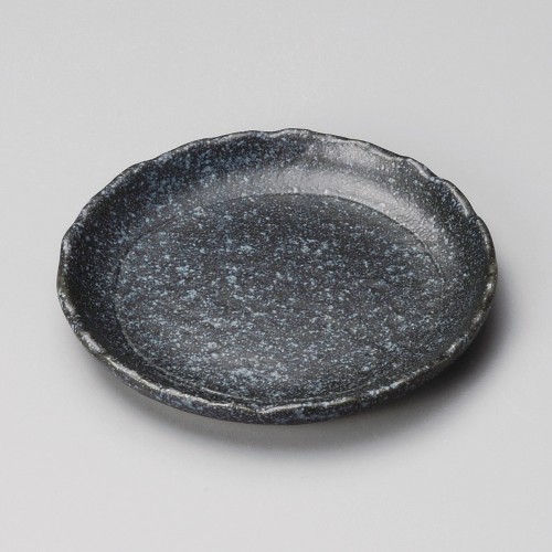 33212-641 黒銀つむぎ15㎝丸皿|業務用食器カタログ陶里30号