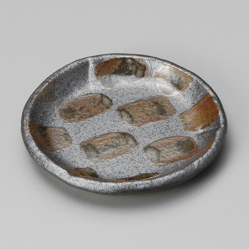 33507-191 黒結晶丸銘々皿|業務用食器カタログ陶里30号