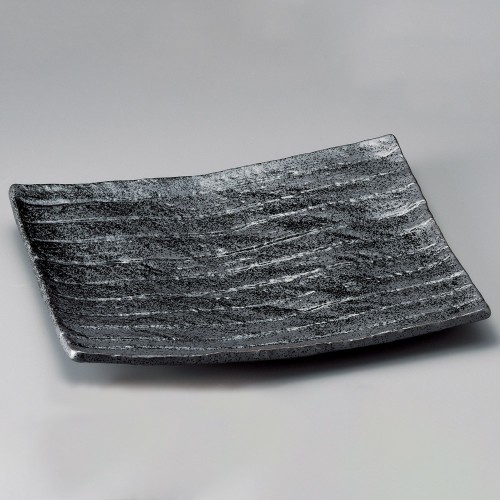 34704-511 南蛮黒結晶12.0長角皿|業務用食器カタログ陶里30号