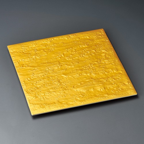 35619-471 ゴールド石肌27㎝正角皿|業務用食器カタログ陶里30号