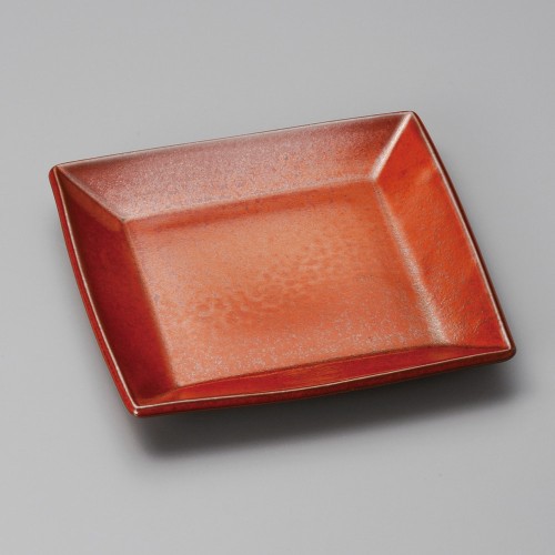 36503-461 黒土辰砂17.5㎝スクエアー皿(小)|業務用食器カタログ陶里30号