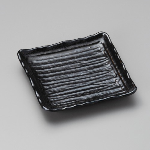 37118-541 油滴吹正角ステーキ皿(小)|業務用食器カタログ陶里30号