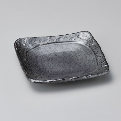 37412-161 鉄結晶石目正角皿|業務用食器カタログ陶里30号