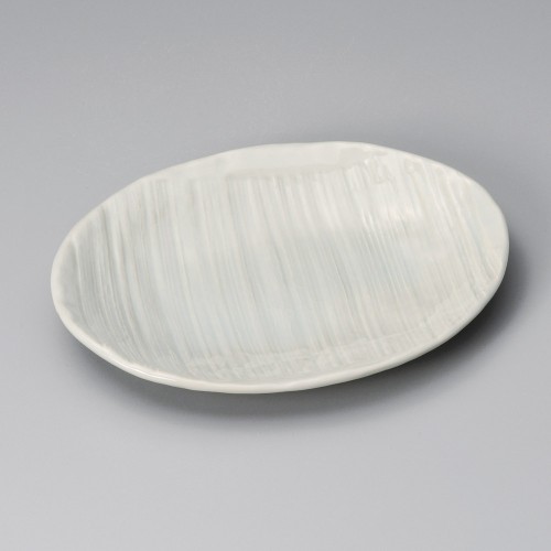 38913-461 古染青磁貫入(クシメ)8.0楕円皿|業務用食器カタログ陶里30号
