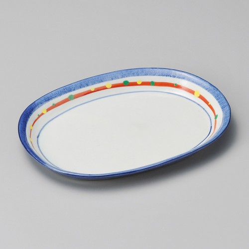 39208-321 新珠(あらたま)小判ケーキ皿|業務用食器カタログ陶里30号