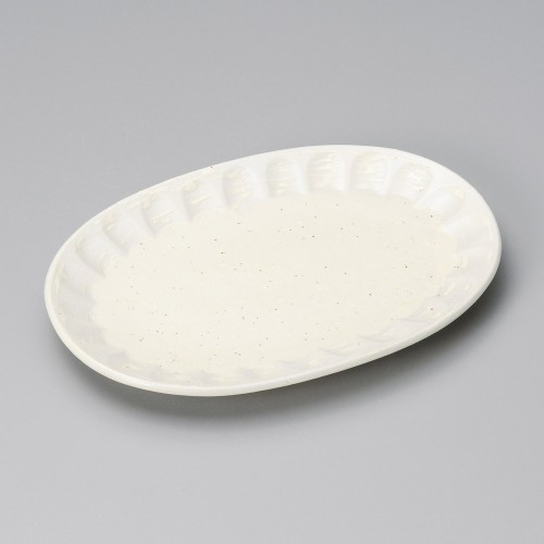 39501-361 白粉引だ円皿|業務用食器カタログ陶里30号