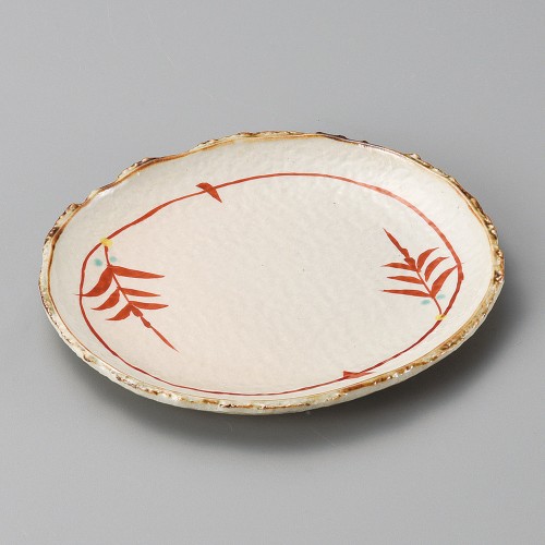 39806-151 灰釉赤絵銘々皿|業務用食器カタログ陶里30号