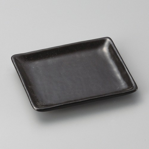 40308-411 黒マット布目やきとり皿|業務用食器カタログ陶里30号