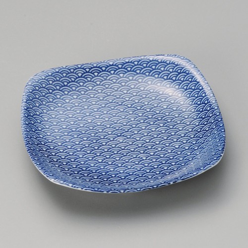 40918-461 青海波正角5.5皿|業務用食器カタログ陶里30号
