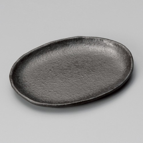41022-061 露(黒)小判皿|業務用食器カタログ陶里30号