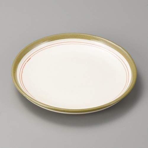 41265-281 赤ライン6.0平皿|業務用食器カタログ陶里30号