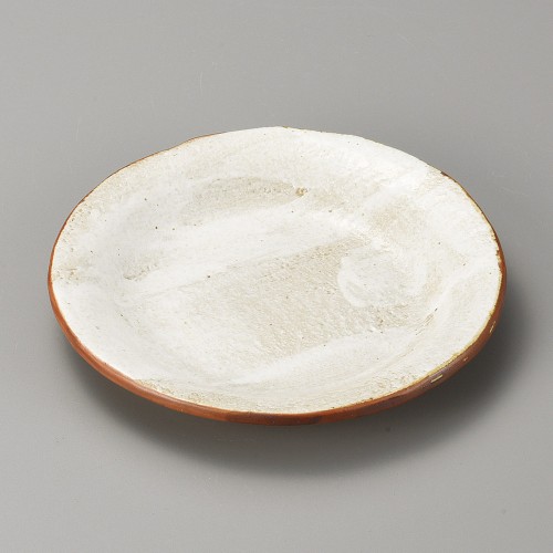 41501-311 白油滴刷毛4.5反り丸皿|業務用食器カタログ陶里30号