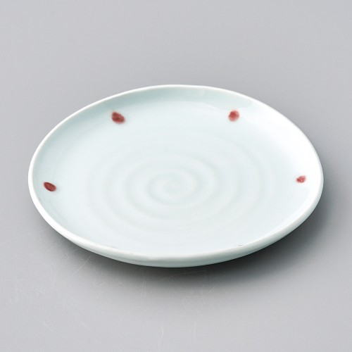41512-131 青磁紅玉たわみ5.0皿|業務用食器カタログ陶里30号