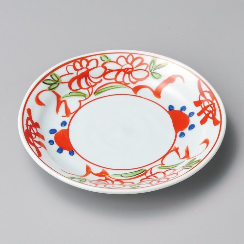 41654-521 青地古赤絵3.5皿|業務用食器カタログ陶里30号