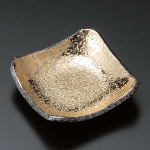 42001-461 (強)黒ちらし内金塗3.0正角皿|業務用食器カタログ陶里30号