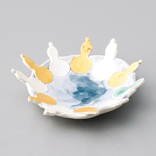 42201-301 金銀瓢くすぐる皿|業務用食器カタログ陶里30号