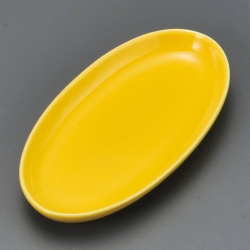 42234-291 黄楕円小皿|業務用食器カタログ陶里30号